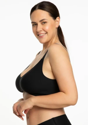 Biustonosz bezszwowy z żelowym wypełnieniem 3D Jelly Bra Comfort Julimex czarny XL