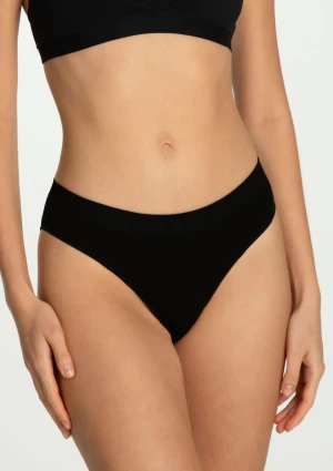 Figi damskie klasyczne bambusowe Bamboo Classic Julimex czarne XXL