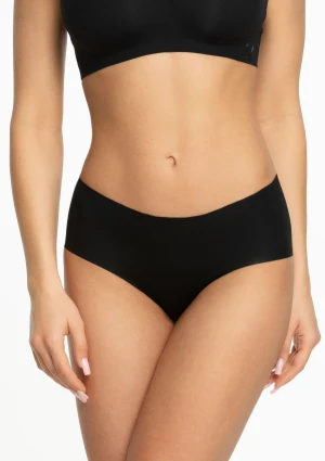 Figi damskie bezszwowe klasyczne Infinity Classic Julimex czarne XL