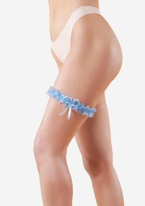 Tiulowa błękitna podwiązka Monako PW-03 ONE SIZE