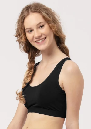 Top sportowy damski czarny z włókna bambusowego LBT 005 Key XS