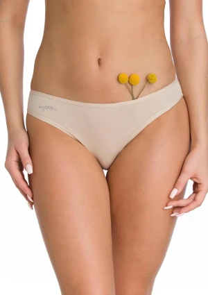 Beżowe figi damskie (2 pack) o niskim kroju LPR 010 S