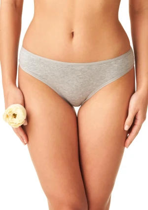 Beżowe figi damskie (2 pack) o niskim kroju szare LPR 010 XL