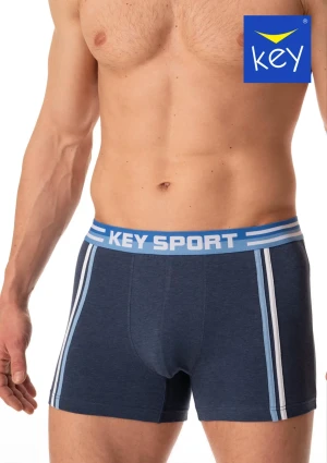 Bokserki męskie bawełniane gładkie w spotowym stylu MXH 187 Key L