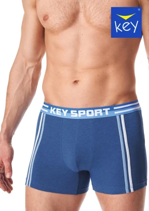Bokserki męskie bawełniane gładkie w spotowym stylu MXH 187 Key M