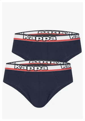Slipy męskie bawełniane (2pack) granatowe z logotypem Kappa K1114 M