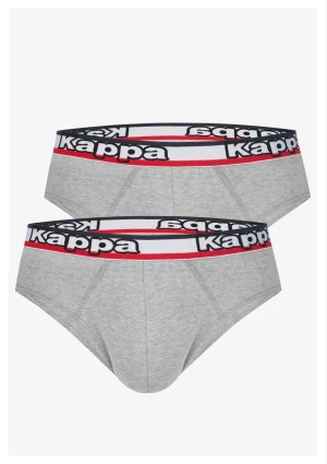 Slipy męskie bawełniane (2pack) szare z logotypem Kappa K1114 L
