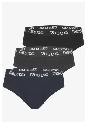 Slipy męskie klasyczne (3pak) z logowanym pasem Kappa K1121 S