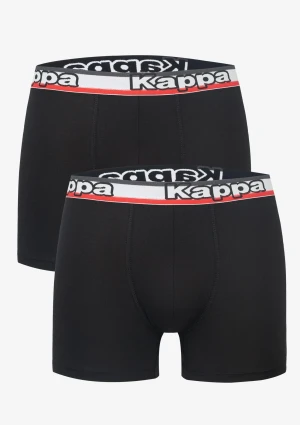 Bokserki męskie bawełniane czarne (2pack) w sportowym stylu Kappa K1214 XL