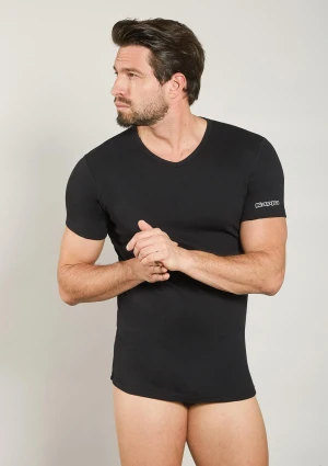 Męski t-shirt z grubszej bawełny krótki rękaw czarny K1316 Kappa XL