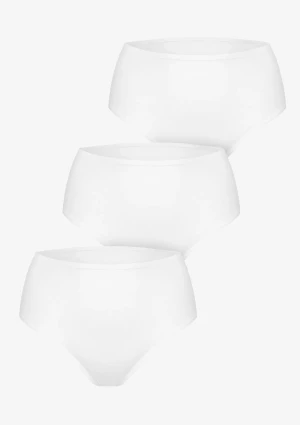 Figi damskie bawełniane (3pack) klasyczne o pełnym kroju białe K2131 Kappa XXL
