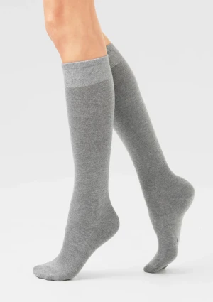 Podkolanówki damskie bawełniane (2pack) gładkie szare 108 Legs 36/40