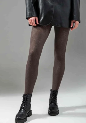 Rajstopy brązowe bawełniane 120 den 1930 Rambi Cottone Legs 3-M