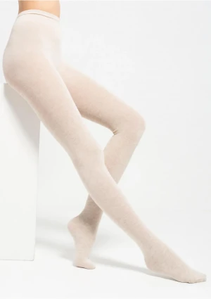 Rajstopy damskie bawełniane z dodatkiem wełny kremowe 602 Cotton Legs 3-M