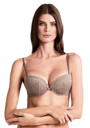 Biustonosz koronkowy super push-up z fiszbinami 032L Duble Pizzo Lormar 75B