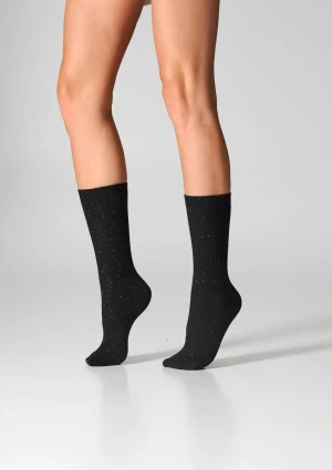 Skarpetki damskie bawełniane (2pack) prążkowane nero/light grey G19 Legs 36/41
