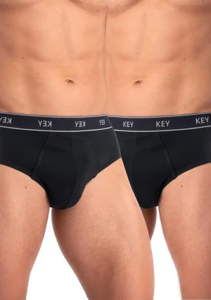 Slipy męskie bawełniane (2 pack) klasyczne czarne MPP 222 Key M