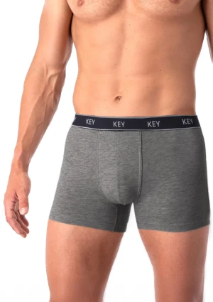 Bokserki męskie bawełniane gładkie o klasycznym kroju grafit MXH 222 Key XXL