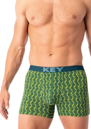 Bokserki męskie zielone w drobny wzór MXH 516 Key XXL