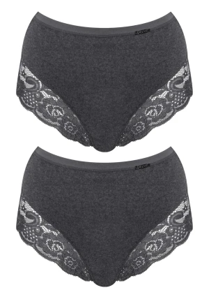 Termiczne figi damskie (2 pack) z wyższym stanem szare LPF 729 XXL