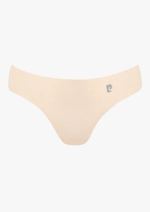 Figi damskie klasyczne bawełniane bezszwowe beżowe Cipria Pierre Cardin XL