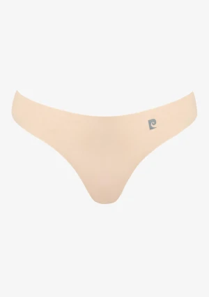 Majtki damskie brazyliany bawełniane bezszwowe beżowe Gloss Pierre Cardin XL