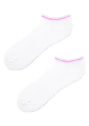Sportowe bawełniane stopki damskie Live Free WHITE/PINK 39/42