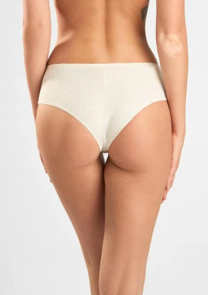 Figi damskie hipoalergiczne z bawełny organicznej Natural Cotton Ecru 1441 Sielei XL
