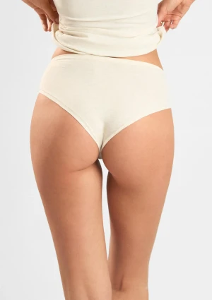 Figi damskie z hipoalergicznej bawełny organicznej wyższy stan ecru 1449 Natural Cotton Sielei XXL