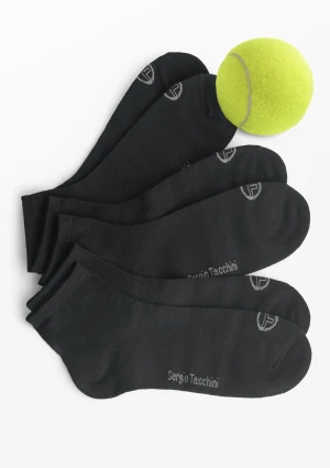 Skarpetki zakostki sportowe (3pak) bawełniane czarne 1008 Sergio Tacchini 35/38
