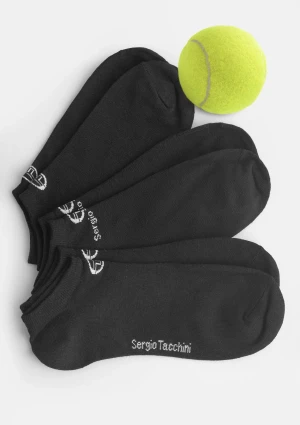 Stopki sportowe (3pak) bawełniane czarne 1001 Sergio Tacchini 39/42