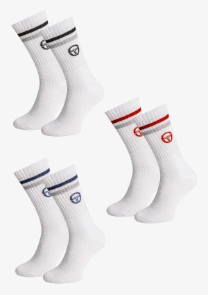 Skarpetki męskie bawełniane białe (3pack) wysoki prążkowany ściągacz 1003 Sergio Tacchini 43/46