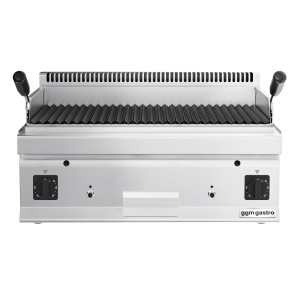 GGM Gastro Gas Lavasteingrill - 10,6 kW - Grillrost neigbar Zilver