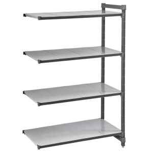 CAMBRO Camshelving® - Basics Plus - Aanbouwrek - 1480mm - met 4 gesloten planken