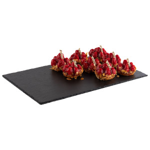 GGM Gastro (6 Stück) Naturschieferplatte - GN 1/1 - 530x325mm - Schwarz