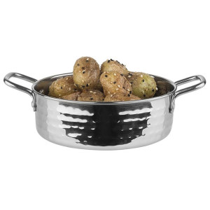 GGM Gastro (6 Stück) Serviertöpfchen - MUMBAI - Edelstahl - 0,75 Liter - Ø 155mm - Silber