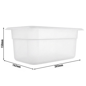 GGM Gastro (12 Stück) Polycarbonat-Behälter GN 1/4 - Transparent - Höhe: 150mm Transparant
