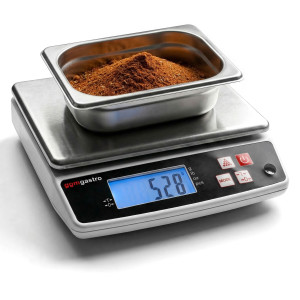 GGM Gastro Digitale Küchenwaage bis 5 kg - Teilung: 0,5 Gramm - Wiegefläche: 240x180mm Zilver