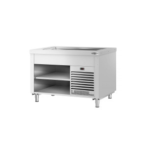 GGM Gastro Buffettheke kalt KOPENHAGEN - 1240mm - mit Kühlplatte - Edelstahl