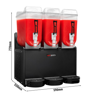 GGM Gastro Slush-Maschine - 3x 12 Liter - 1,4 kW - Schwarz