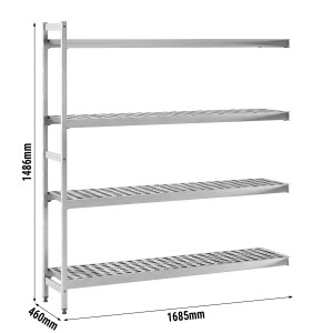 GGM Gastro Aluminium Anbauregal (Eloxiert) - 1486 x 1685 mm