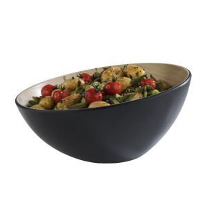GGM Gastro (6 Stück) Schale - FRIDA - Melamin - 2,6 Liter - Ø 285mm - Schwarz
