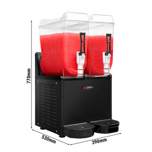 GGM Gastro Slush-Maschine - 2x 12 Liter - 984 Watt - Schwarz