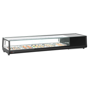 GGM Gastro Sushi-Kühlvitrine - 5x GN 1/2 - Schwarz