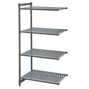 CAMBRO Camshelving® - Basics Plus - Aanbouwrek - 870mm - met 4 legplanken met sleuven
