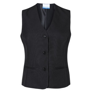 (6 stuks) KARLOWSKY Dames Gilet Basic - Zwart - Maat: S