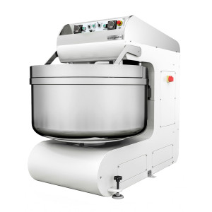 GGM Gastro Bäckerei-Spiralteigknetmaschine - 205 Liter / 130 kg - 2 Geschwindigkeiten - mit festem Kessel - 2 Motoren Wit / Zilver