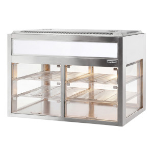 GGM Gastro Tisch-Kühlvitrine - Self-Service - 350 Liter - 1400mm - mit 2 Ablagen Zilver