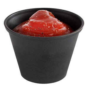 GGM Gastro (6 Stück) Dipschälchen - 6er Set - Edelstahl - 60ml - Ø 60mm - Schwarz