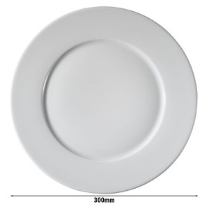 GGM Gastro (24 Stück) PERA Weiß - Teller Porzellan - Ø 300mm Wit